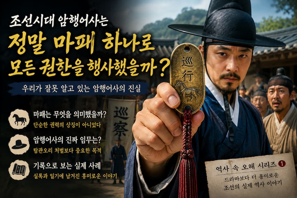조선시대 마패를 든 암행어사의 모습